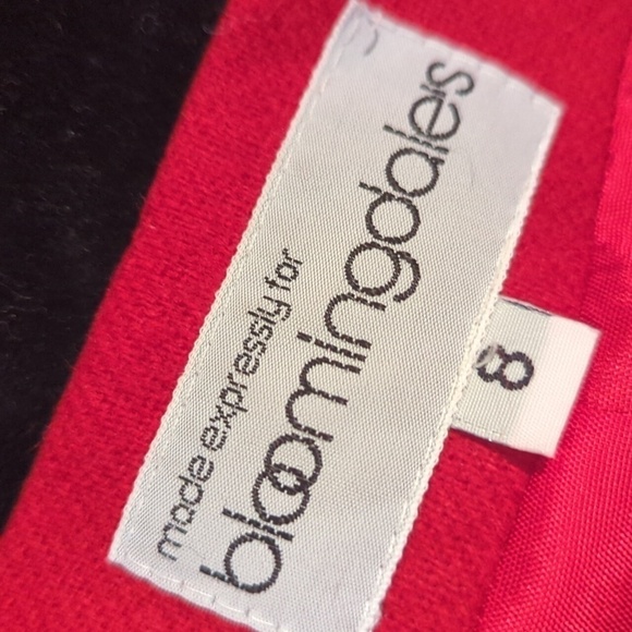 Bloomingdales classic Red wool riding coat equestrian style long blazer sz 8 - Picture 10 of 11